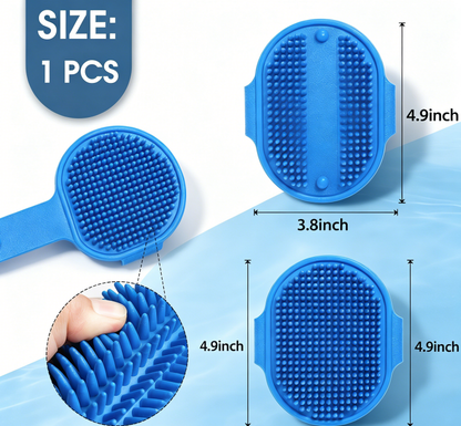 Dog Grooming Brush, Pet Shampoo Bath Brush Soothing Massage Rubber Comb