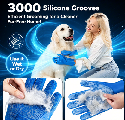 6PCS Grooming & Bath Supplies for Dogs, Cats | Dog Washing Gloves | Dog Bath Brush | Dog Shower Brush