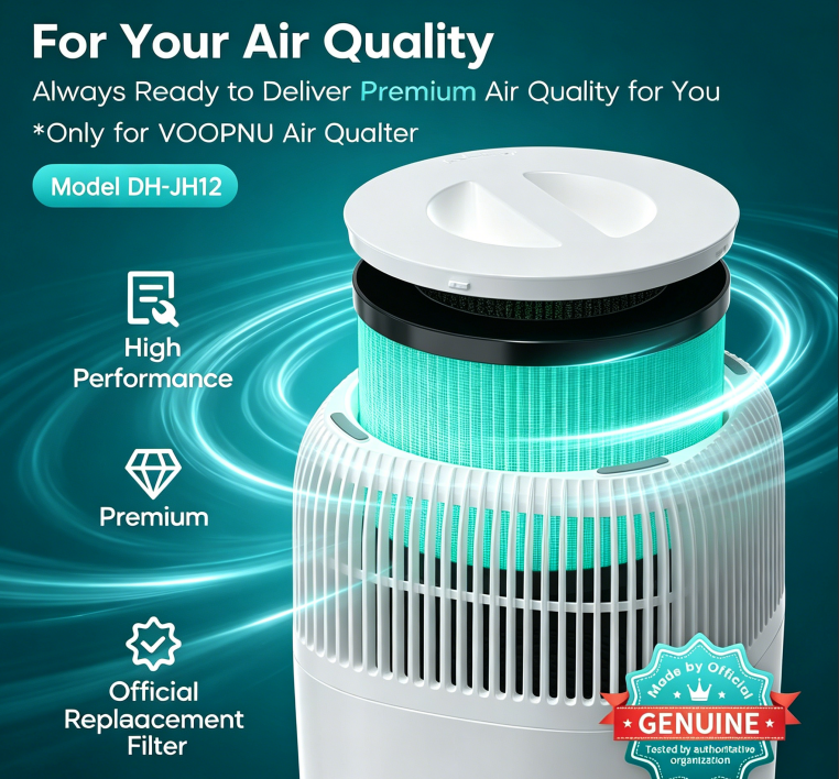 2 Packs Pet-Care Filter for JH12, 4-in-1 High Efficiency Replacement Filter
