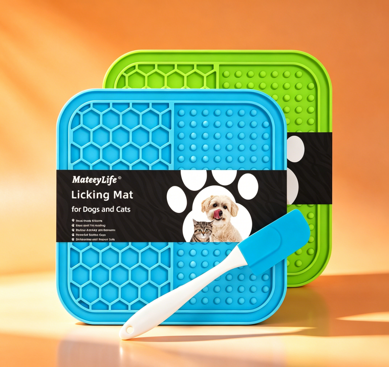 2PCS Small Lick Mat for Dogs and Cats, Licking Mats for Dog Anxiety Relief, Cat Peanut Butter Lick Pad