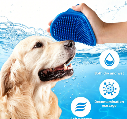 Dog Grooming Brush, Pet Shampoo Bath Brush Soothing Massage Rubber Comb
