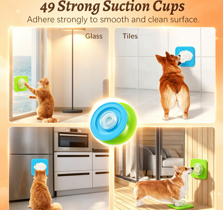 2PCS Small Lick Mat for Dogs and Cats, Licking Mats for Dog Anxiety Relief, Cat Peanut Butter Lick Pad