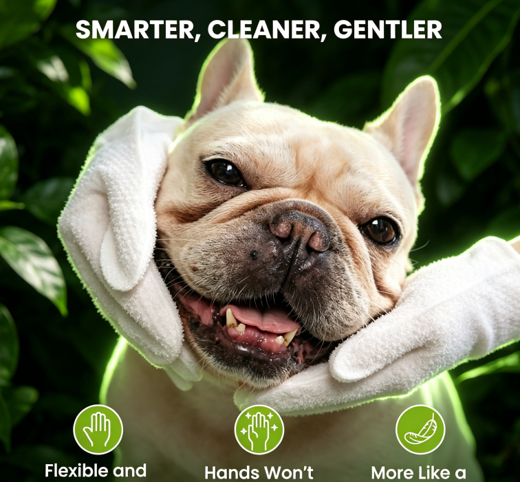12PCS Hypoallergenic Pet Glove Wipes for Dogs, Cats & Small Animals