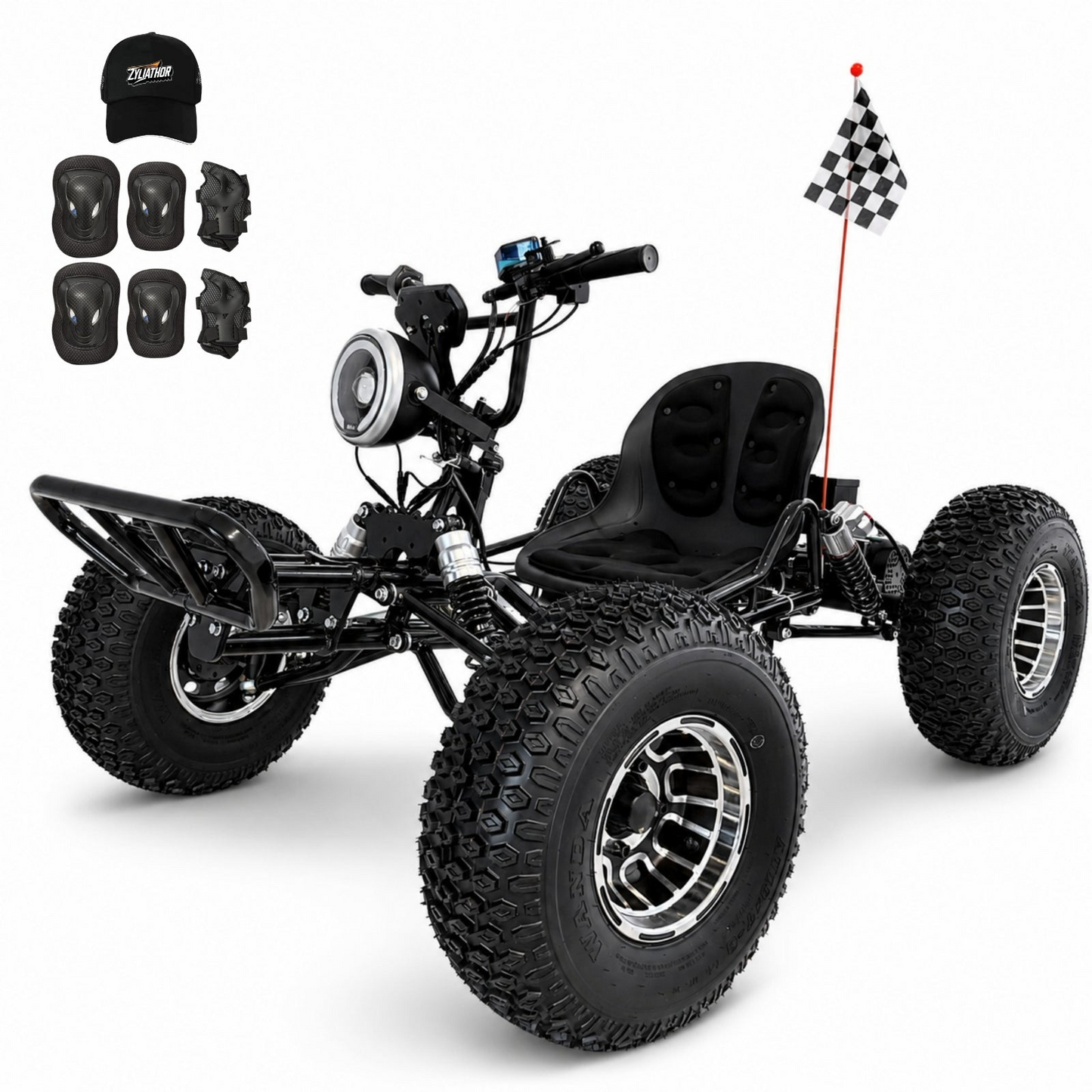 48V 20Ah Electric Off‑Road Go Kart | Peak 4000W, 31 MPH, 30‑Mile Range for Teens & Adults